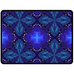 Blue Ornate Fleece Blanket (large) 