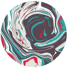 Vector Vivid Marble Pattern 1 Wooden Bottle Opener (round)