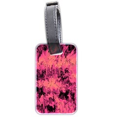 Pink Abstract Luggage Tag (two Sides)