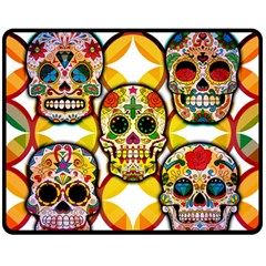 Sugar Skulls Fleece Blanket (medium) 