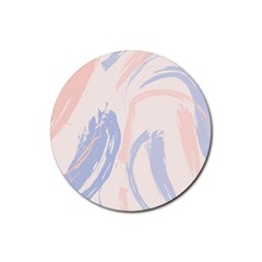 Marble Stains  Rubber Coaster (round) 