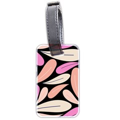 Pattern Feuilles Rose Peche Jaune Luggage Tag (two Sides)