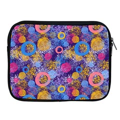 Multicolored Splashes And Watercolor Circles On A Dark Background Apple Ipad 2/3/4 Zipper Cases