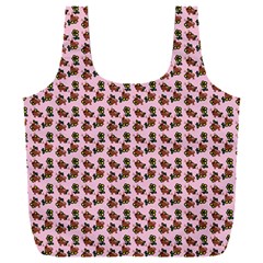 Cute Deer Pattern Pink Full Print Recycle Bag (xxxl)
