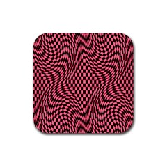 Illusion Waves Pattern Rubber Coaster (square)