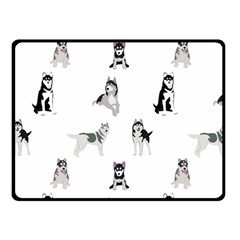 Husky Dogs Fleece Blanket (small)