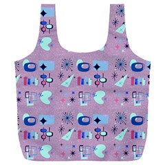 50s Diner Print Pink Full Print Recycle Bag (xxxl)