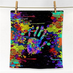 Crazy Multicolored Each Other Running Splashes Hand 1 Face Towel