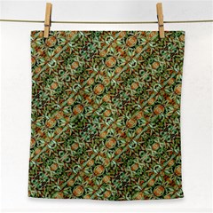 Colorful Stylized Botanic Motif Pattern Face Towel