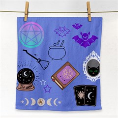 Pastel Goth Witch Blue Face Towel