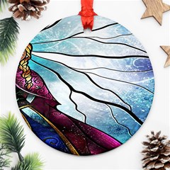 Anna Disney Frozen Stained Glass Ornament (round)