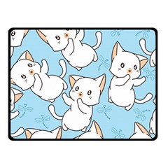 Seamless-little-cat-dragonfly-pattern Fleece Blanket (small)