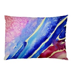 Painting-abstract-blue-pink-spots Pillow Case (two Sides)