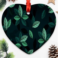 Leaves Heart Ornament (two Sides)