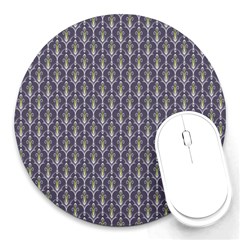 Seamless-pattern Gray Round Mousepads