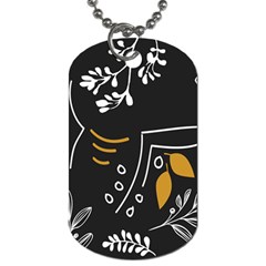 Leaves Coffee Digital Paper Cup Dog Tag (one Side)