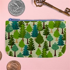 Seamless-forest-pattern-cartoon-tree Large Coin Purse