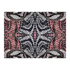 Pink Grey Repeats Symmetry Double Sided Flano Blanket (mini) 