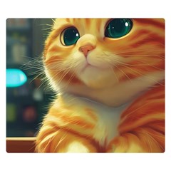 Cute Cat Cat Feline 3d Double Sided Flano Blanket (small)