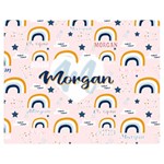 Personalized Childish Pattern Cute Rainbow Stars Clouds Two Sides Premium Plush Fleece Blanket (Teen Size) 60, x50,  Blanket Front