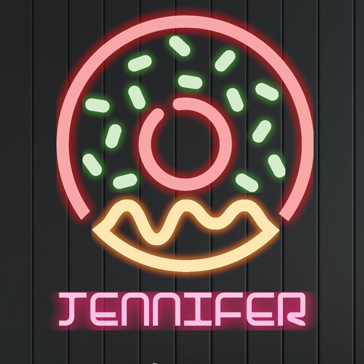 Personalized Dount Name Neon Signs and Lights