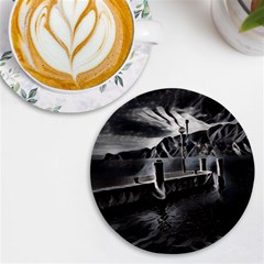 Smokey Pier Uv Print Round Tile Coaster