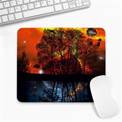 Space Nature Fantasy Trees Large Mousepad