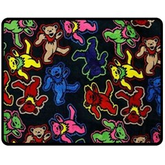 Bears Colors Dead Head Deadhead Grateful Dead One Side Fleece Blanket (medium)