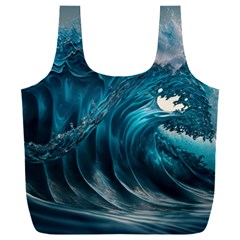 Tsunami Waves Ocean Sea Water Rough Seas 3 Full Print Recycle Bag (xxxl)