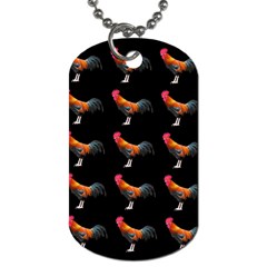 Background Pattern Chicken Fowl Cockerel Livestock Dog Tag (one Side)