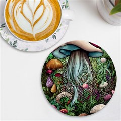 Craft Mushroom Uv Print Round Tile Coaster