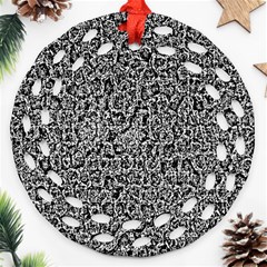 Abstract-0025 Round Filigree Ornament (two Sides)