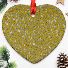 Leaves-014 Heart Ornament (two Sides)