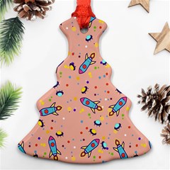 Rocket-ships Christmas Tree Ornament (two Sides)