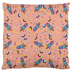 Rocket-ships Large Cushion Case (one Side)