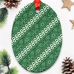 Batik-green Ornament (oval)