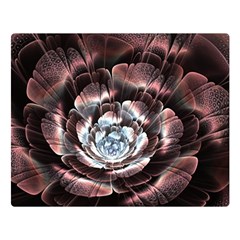 Flower Fractal Art Cool Petal Abstract Two Sides Premium Plush Fleece Blanket (large)