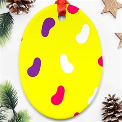 Pattern-yellow - 1 Ornament (oval)