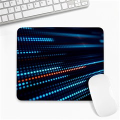 Orange Blue Dot Dots Lines Abstract Abstract Digital Art Large Mousepad