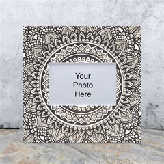 Mandala Circles Drawing Pattern White Box Photo Frame 4  X 6 