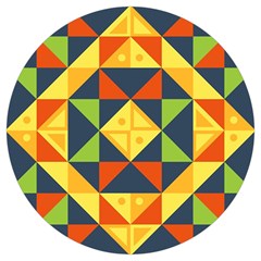 Background Geometric Color Round Trivet
