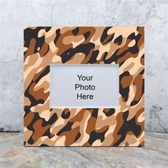 Abstract Camouflage Pattern White Box Photo Frame 4  X 6 