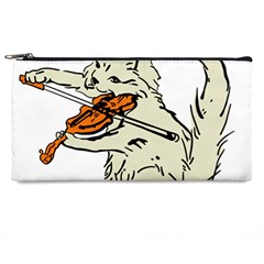 Cat Playing The Violin Art Pencil Case