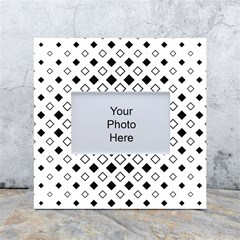Square-diagonal-pattern-monochrome White Box Photo Frame 4  X 6 