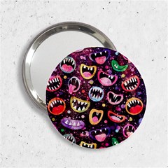 Funny Monster Mouths 2 25  Handbag Mirrors