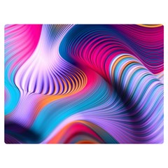 Colorful 3d Waves Creative Wave Waves Wavy Background Texture Two Sides Premium Plush Fleece Blanket (extra Small)