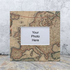Vintage Europe Map White Box Photo Frame 4  X 6 