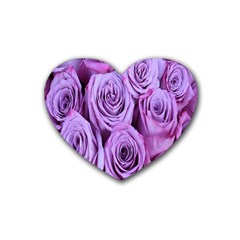 Roses-52 Rubber Coaster (heart)
