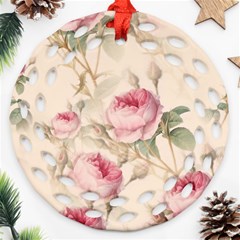 Roses-58 Round Filigree Ornament (two Sides)