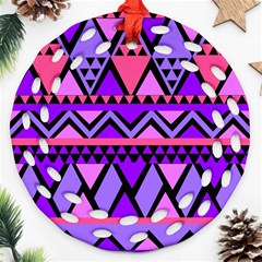 Seamless-181 Round Filigree Ornament (two Sides)